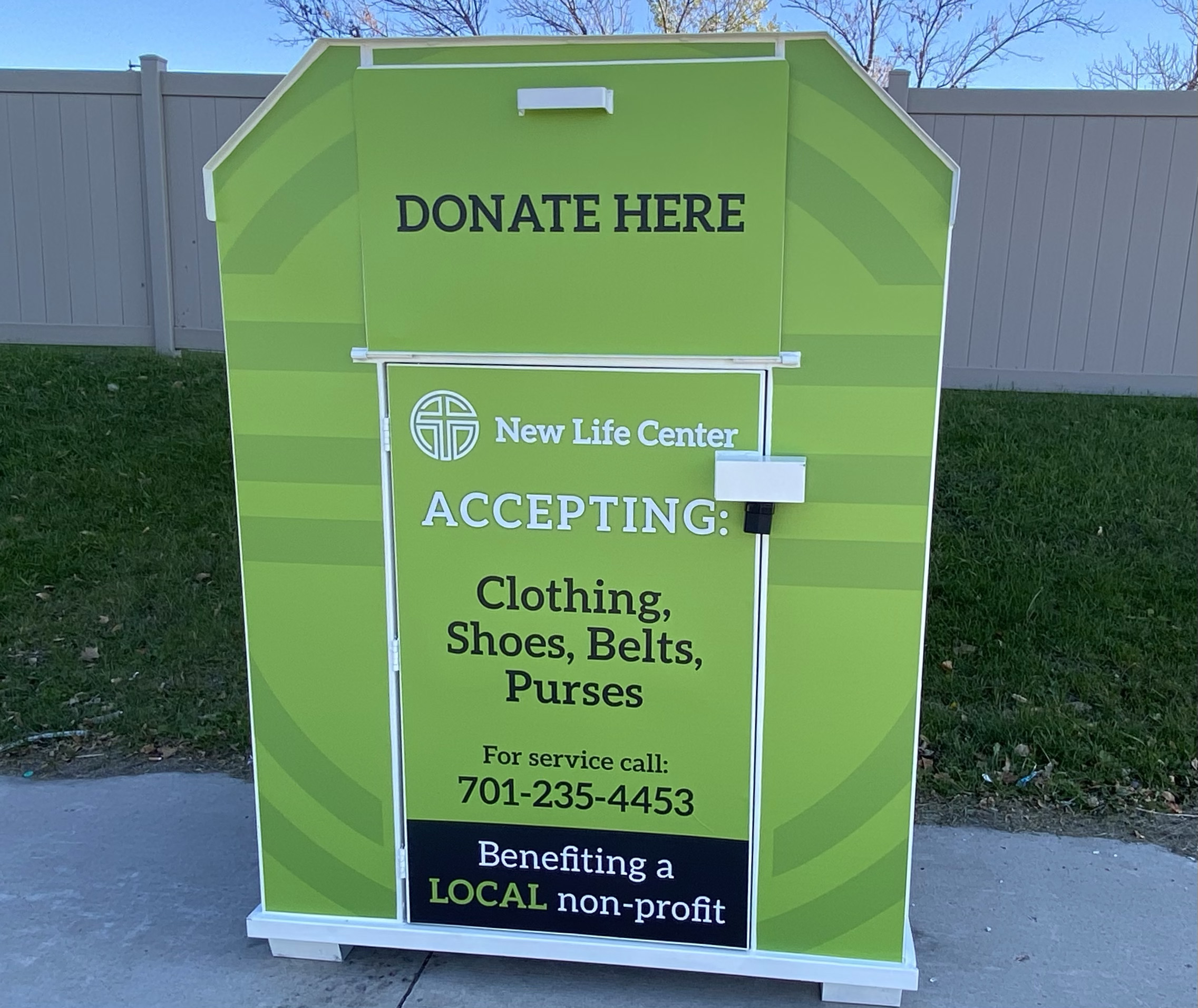 nearest clothes donation drop box Sherril Welsh